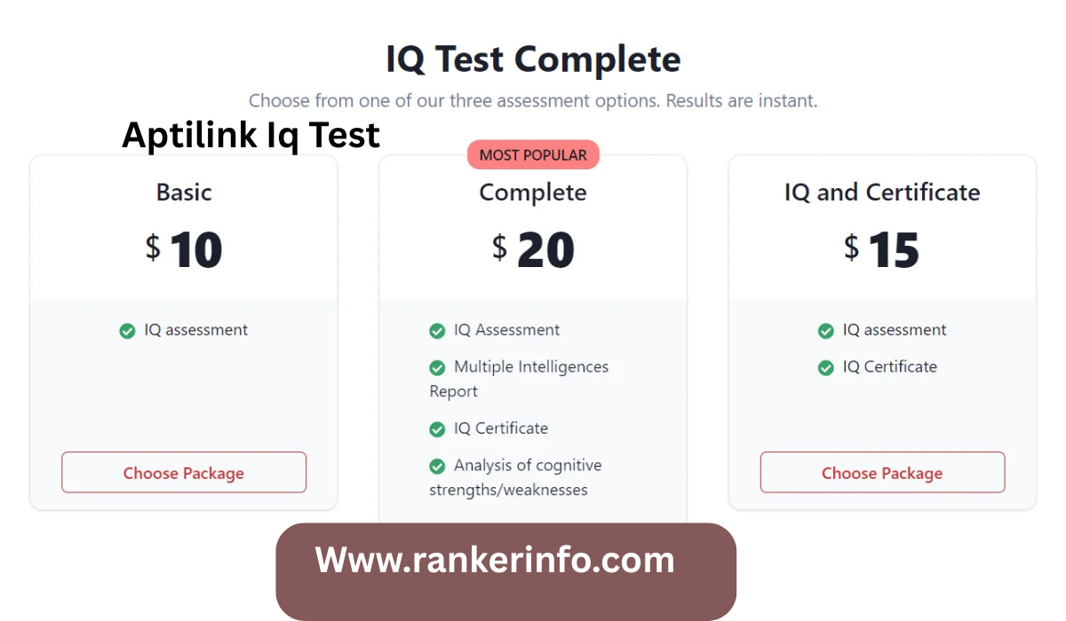 Aptilink Iq Test